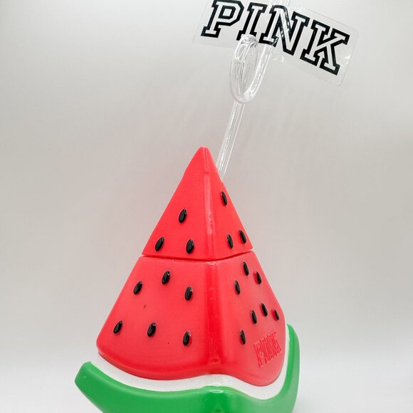 New Victoria’s Secret PINK Water Bottle Watermelon Cup - Picture 1 of 3